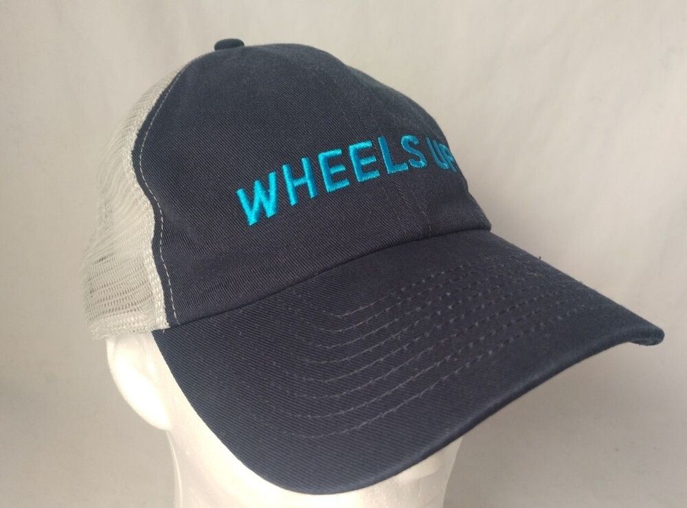 Wheels Up 8760 Private Jet Adjustable Strapback Mesh Back Hat/Cap-EXCELLENT!